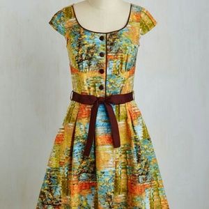 ModCloth Retrolicious "Colors of the Whim" Dress"